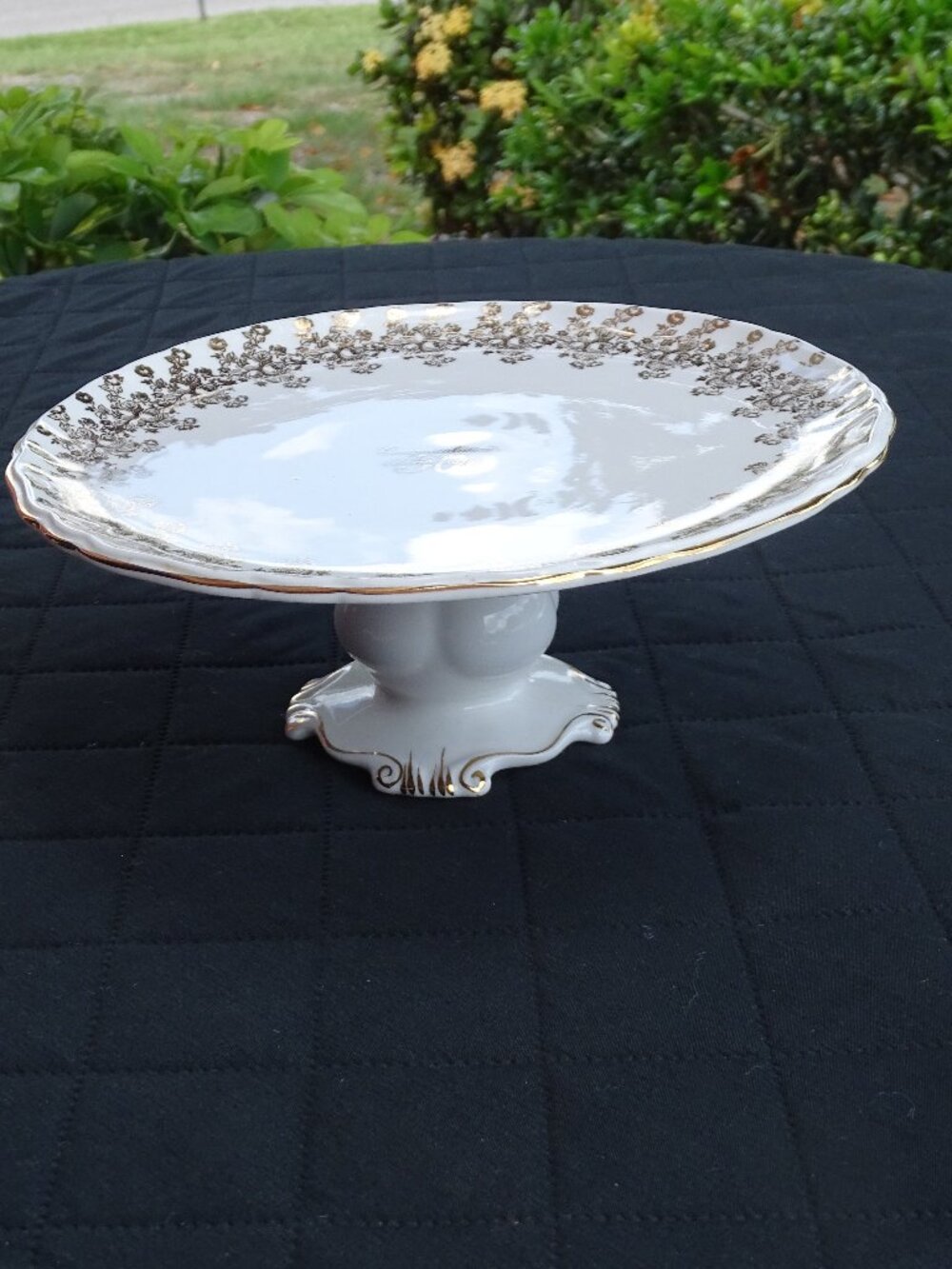 50th Anniversary Pedestal Cake Plate by Royal Albert England